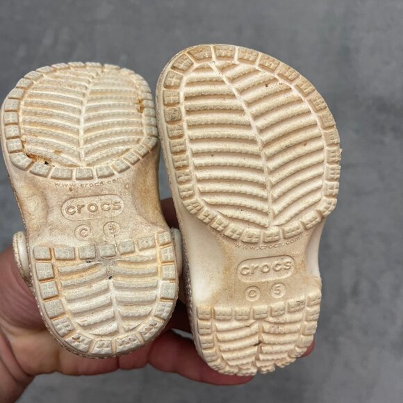 Crocs Baby Toddler Pink Glitter Slip On Shoes C5 Girls - Picture 4 of 7